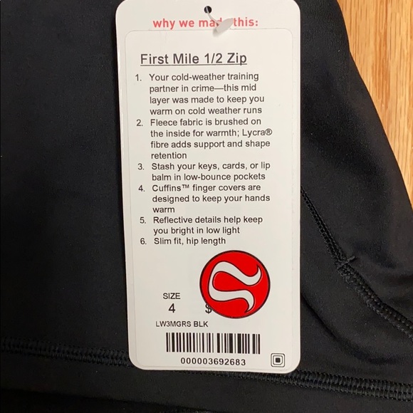 Lululemon first mile half zip - Picture 2 of 7